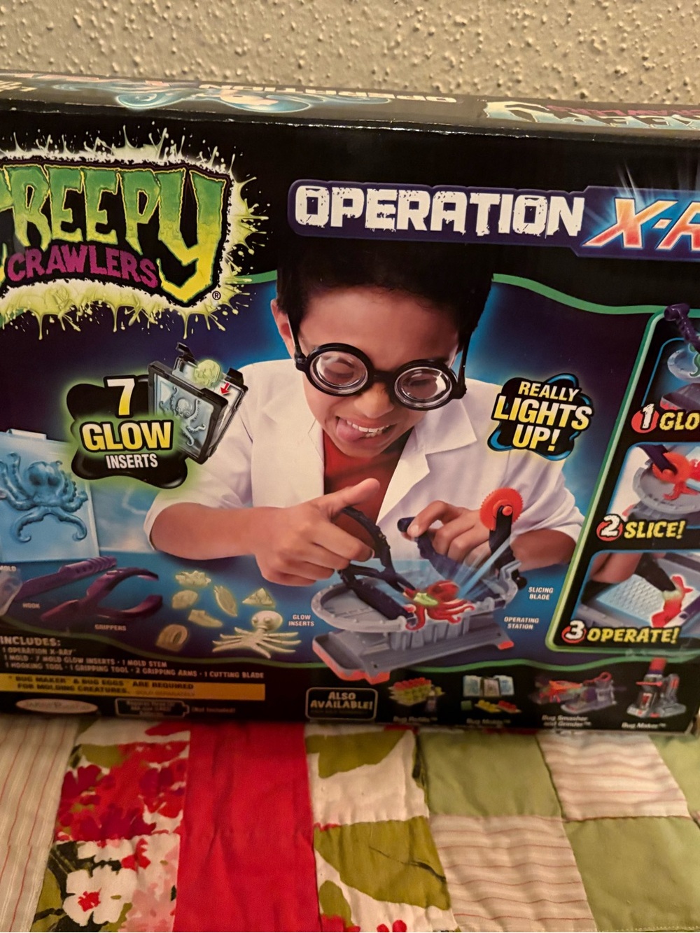 Malo Glow Toy Tool Set with Purple Grippers and Green Accents